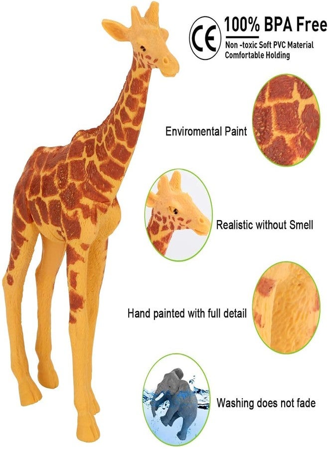 Mallexo مجموعة حيوانات سفاري من ماليكسو - 6 قطع من ألعاب حيوانات الحياة البرية متعددة الألوان للأطفال (مجموعة حيوانات الغابة المختلفة) - Image 5